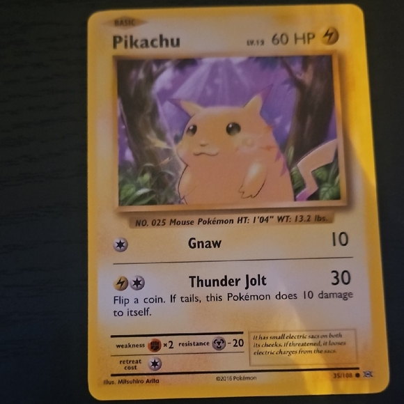 Other - Pikachu Pokémon Trading Card - Yellow